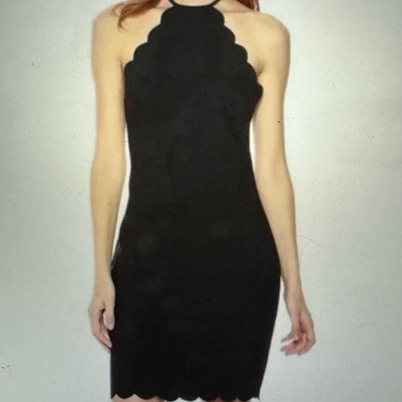 Likely Black Scalloped cocktail Mini Dress XS - Picture 2 of 5